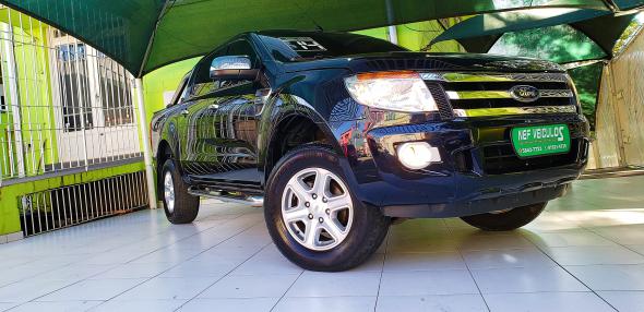 FORD RANGER XLT 2.5 16V 4X2 CD FLEX PRETO 2014 2.5 FLEX