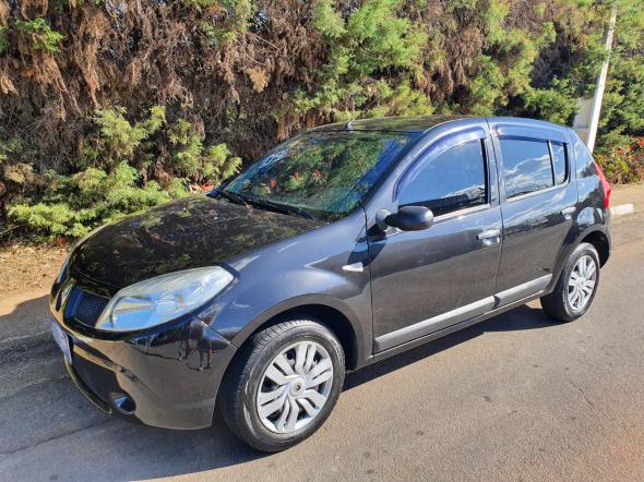 RENAULT SANDERO EXPRESSION HI-FLEX 1.6 8V 5P PRETO 2009 1.6 GASOLINA